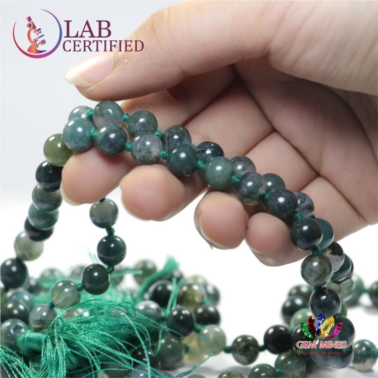 Moss Agate Jaap Mala