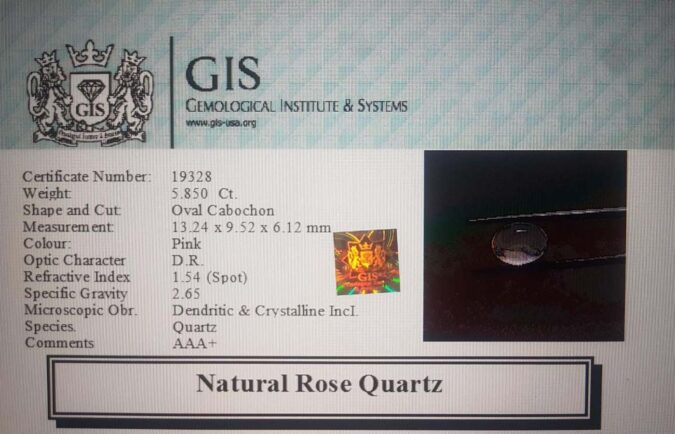 Rose Quartz 5.85 Ct.