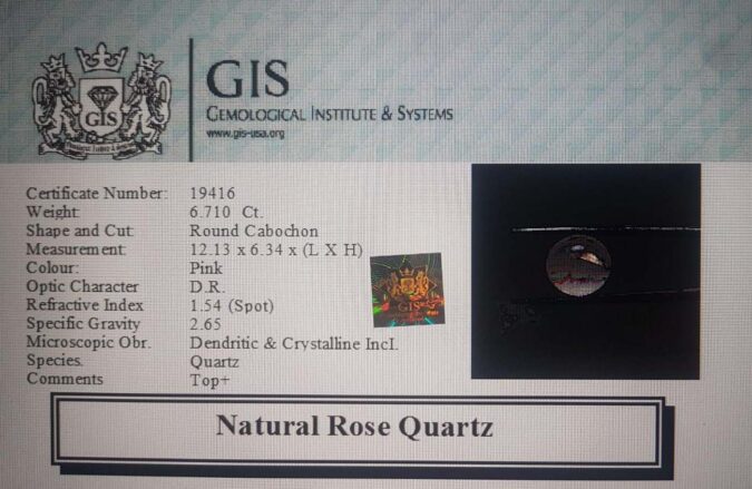 Rose Quartz 6.71 Ct.