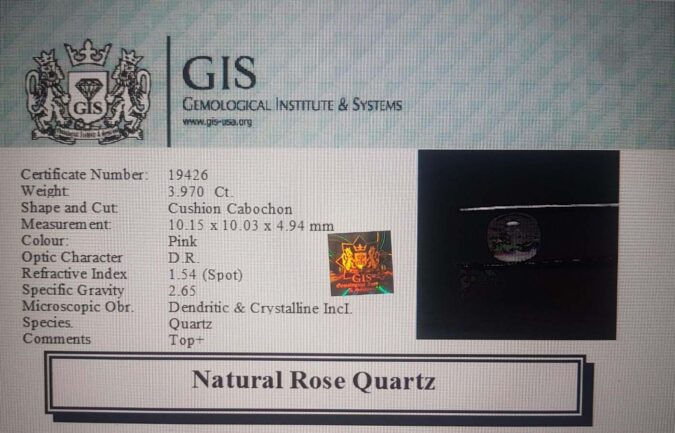Rose Quartz 3.97 Ct.