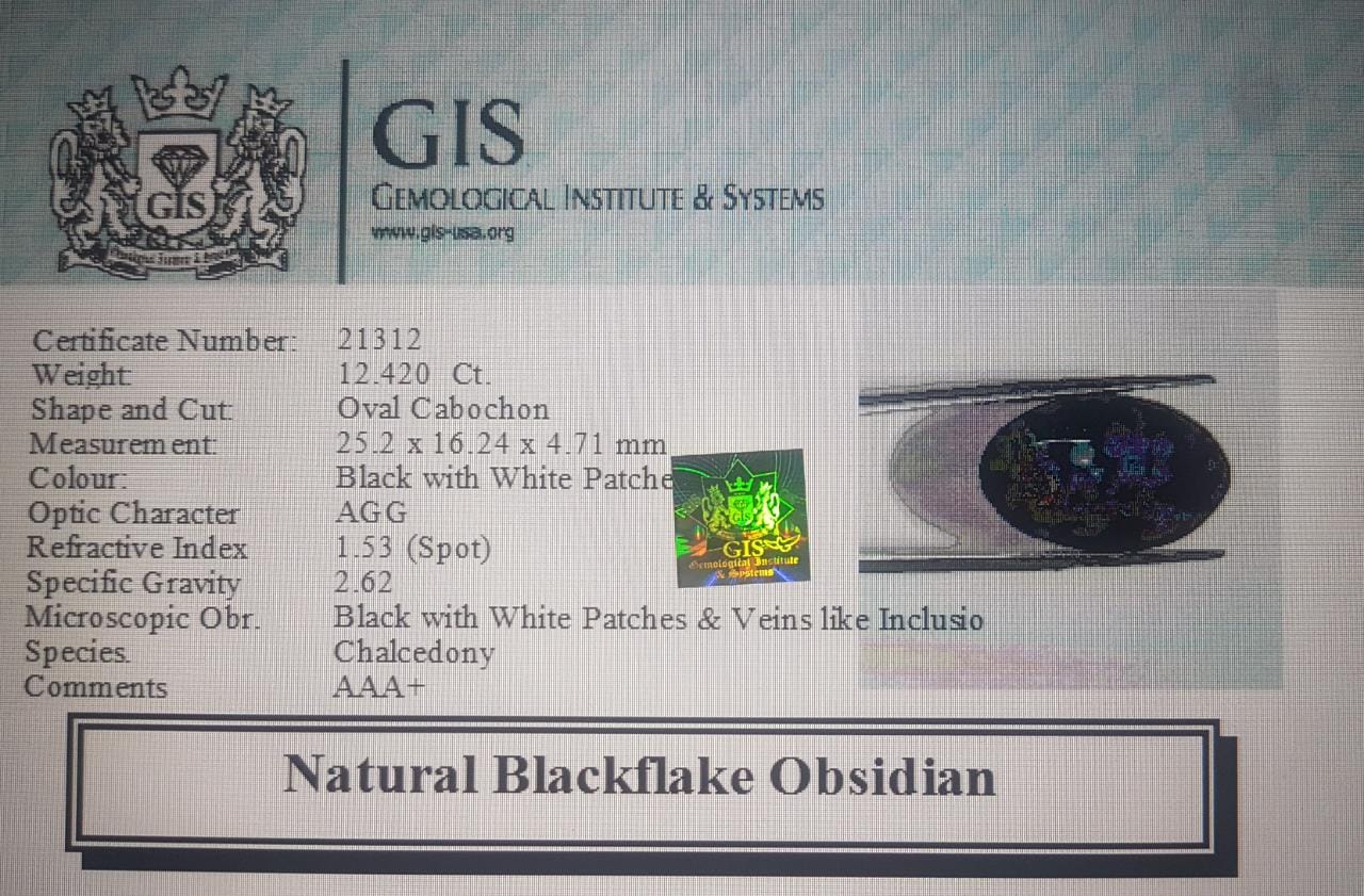 Obsidian 12.42 Ct. Obsidian 12.42 Ct.