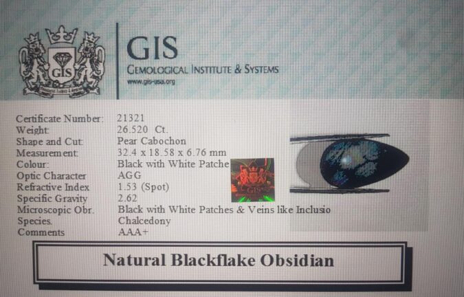 Obsidian 26.52 Ct.