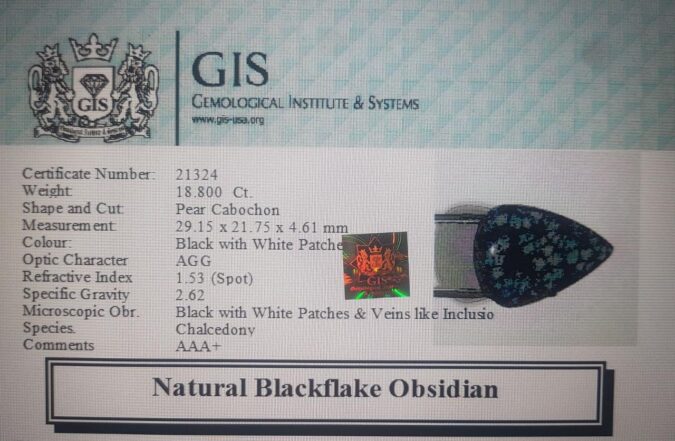 Obsidian 18.8 Ct.