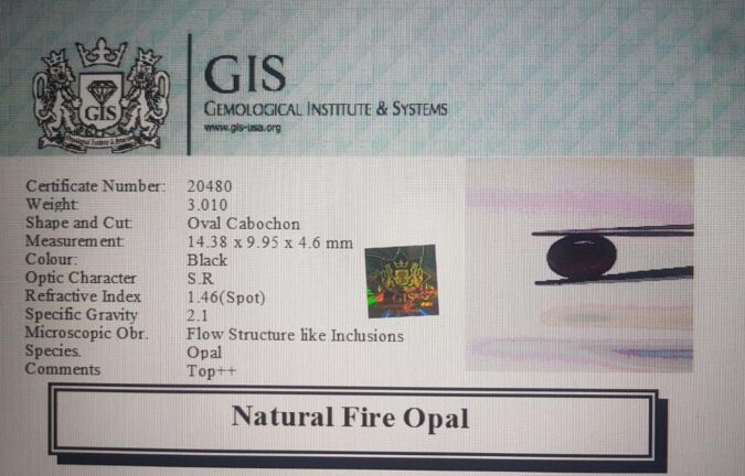Fire Opal 3.01 Ct. Fire Opal 3.01 Ct.