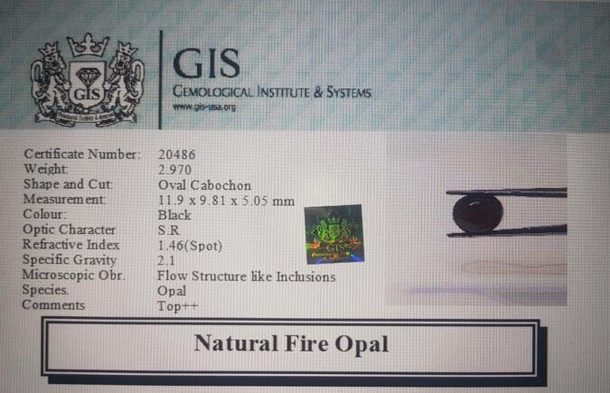 Fire Opal 2.97 Ct.