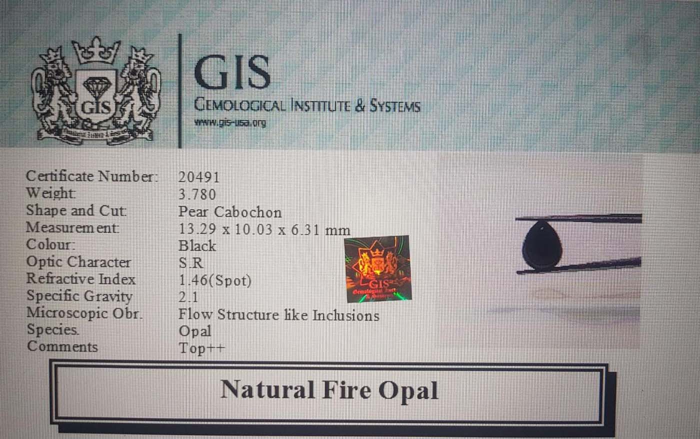 Fire Opal 3.78 Ct.