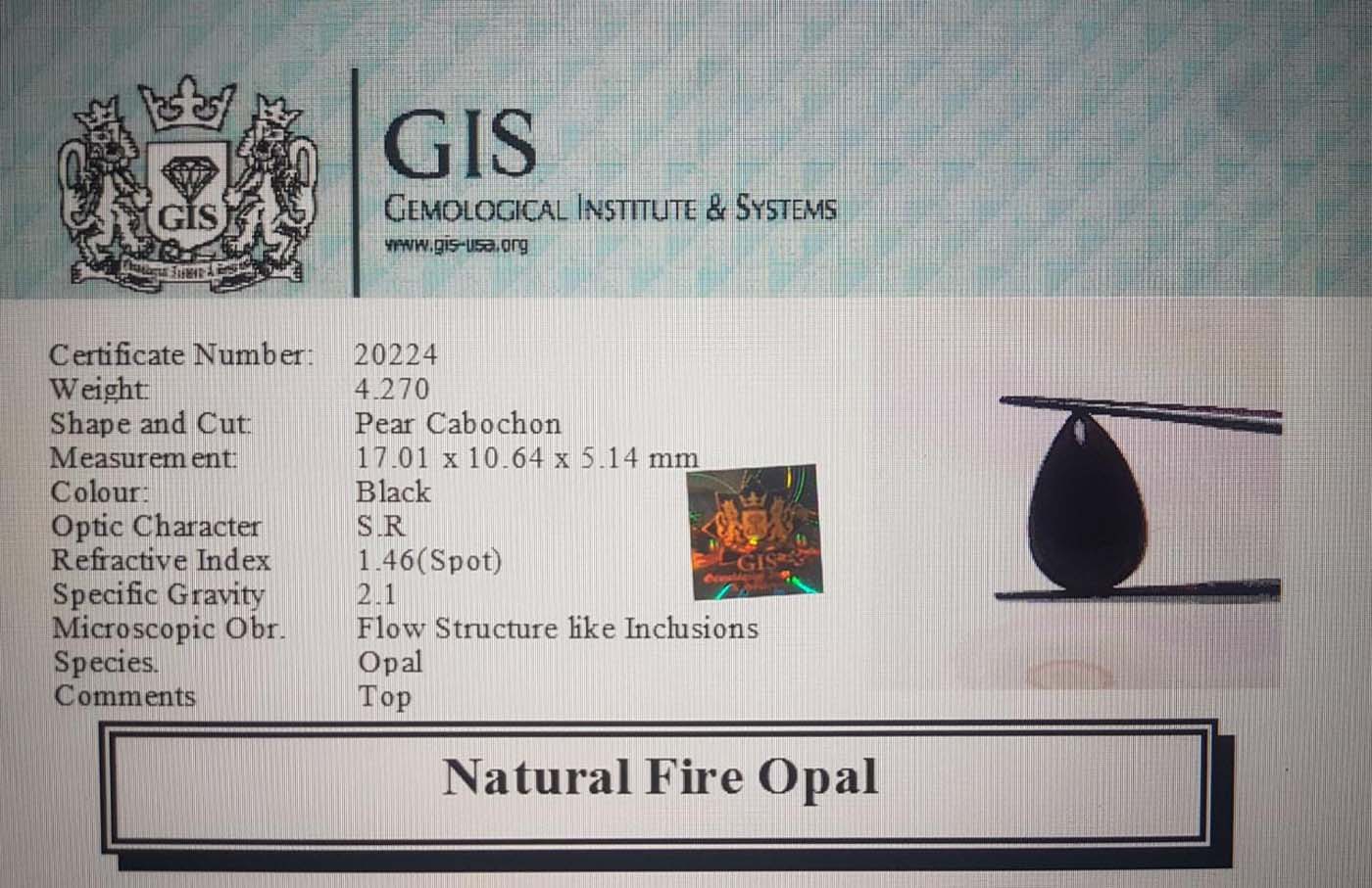 Fire Opal 4.27 Ct. Fire Opal 4.27 Ct.