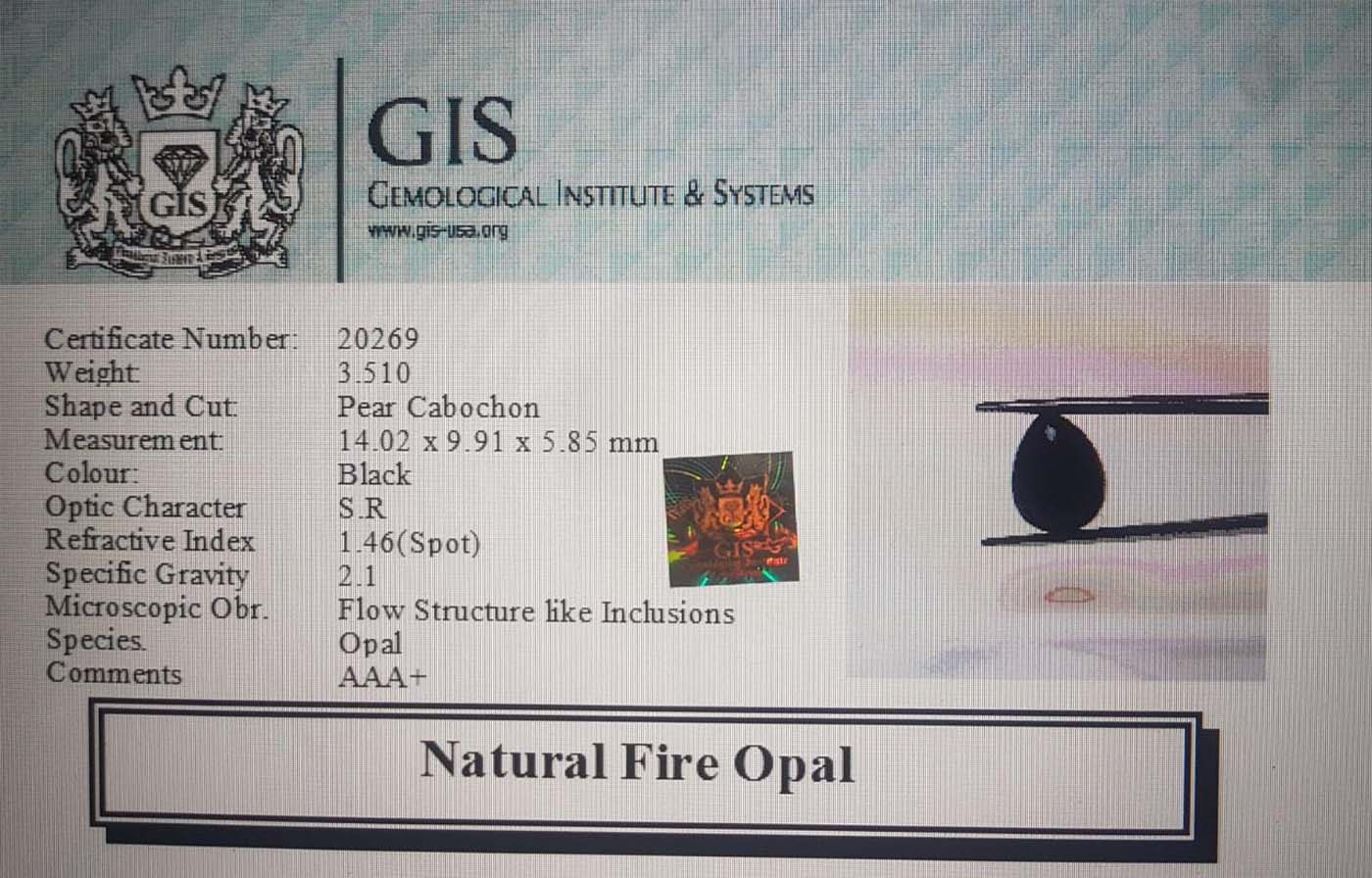 Fire Opal 3.034 Ct. Fire Opal 3.034 Ct.