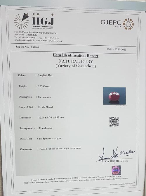 Ruby 6.25 Ct.