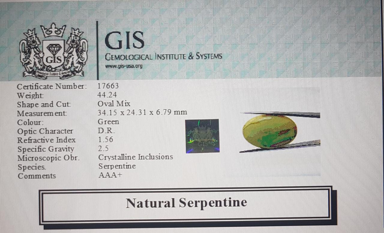 Serpentine 44.24 Ct.
