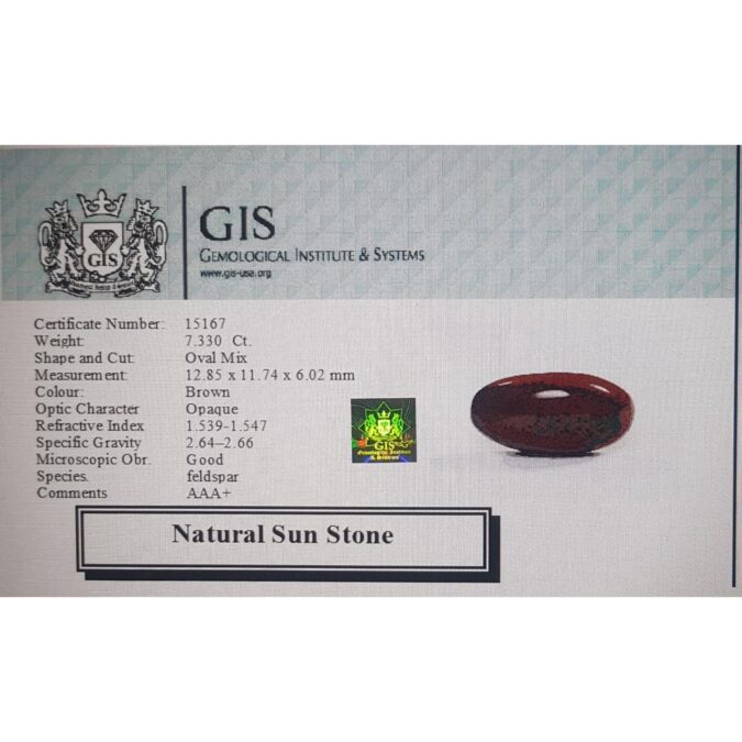 Sun Stone 7.33 Ct. Sun Stone 7.33 Ct.
