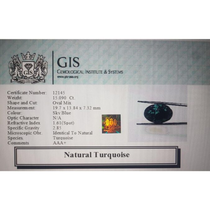 Turquoise (Irani) 15.09 Ct.