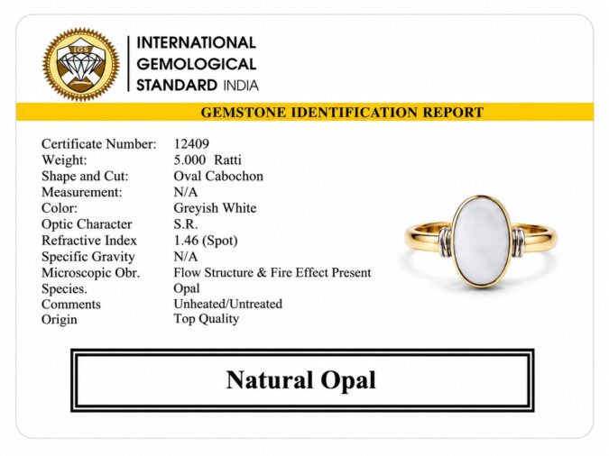 Opal Ring Rs.1990/- (5+ Ratti) Opal Ring Rs.1990/- (5+ Ratti)