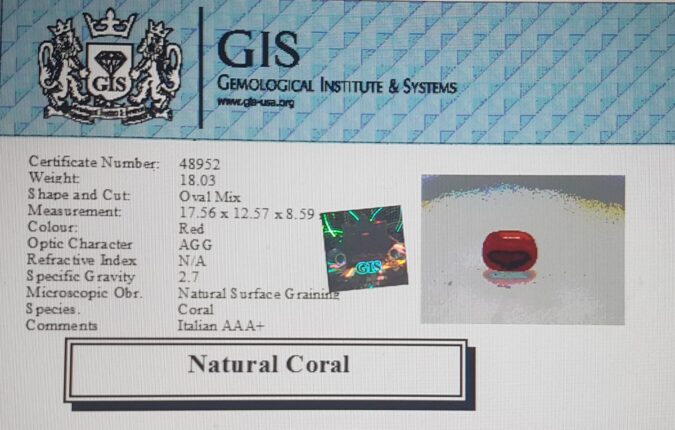 Coral 18.03 Ct.