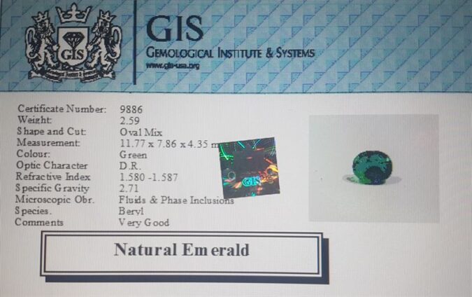 Emerald 2.59 Ct.