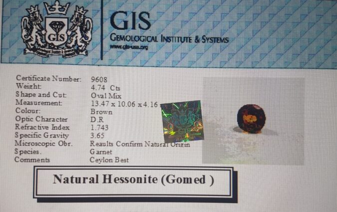 Hessonite 4.74 Ct.