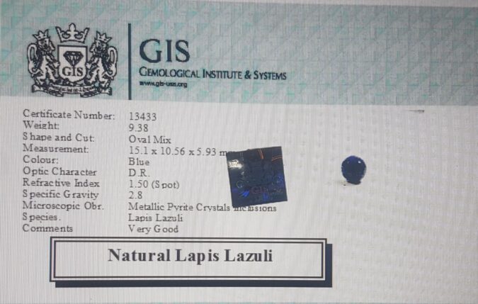 Lapis Lazuli 9.38 Ct.