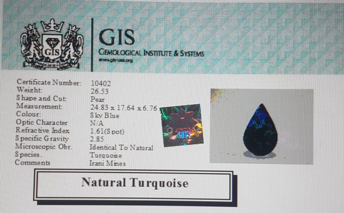 Turquoise (Irani) 26.53 Ct.