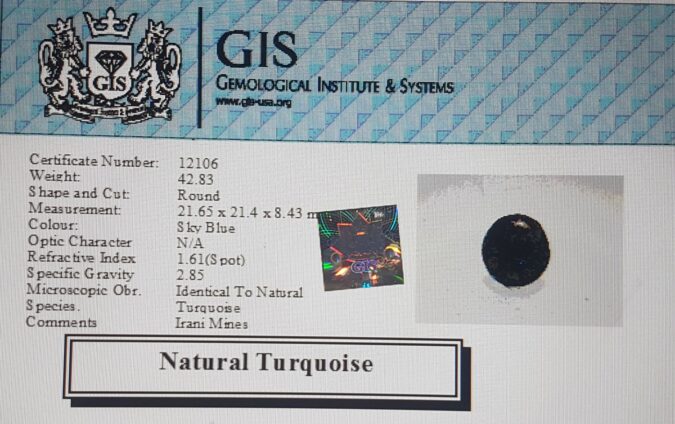Turquoise (Irani) 42.83 Ct.