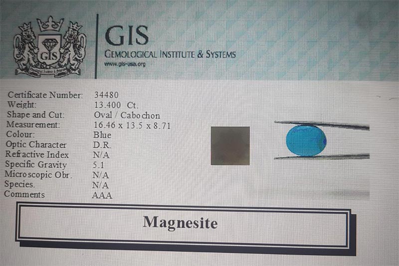 Magnesite 13.4 Ct.