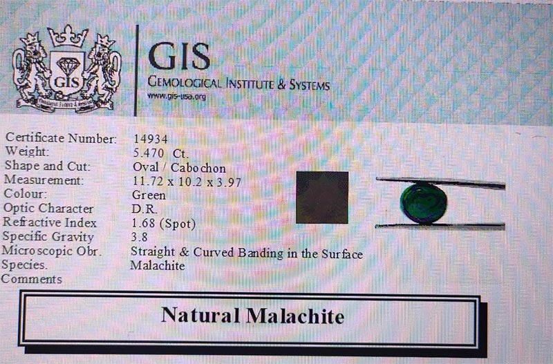 Malachite 5.47 Ct.