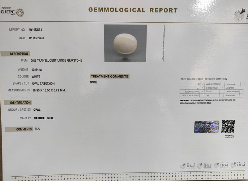 OPAL 10.54 Ct.