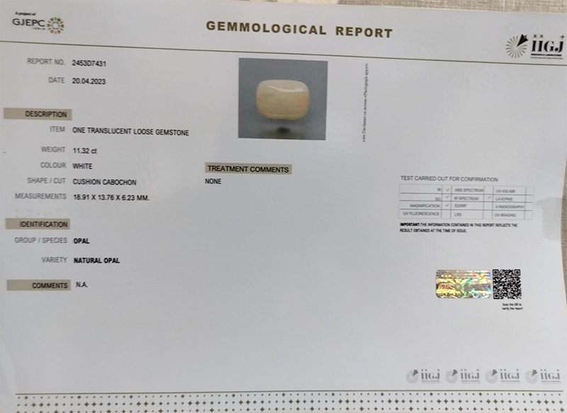 OPAL 11.32 Ct.