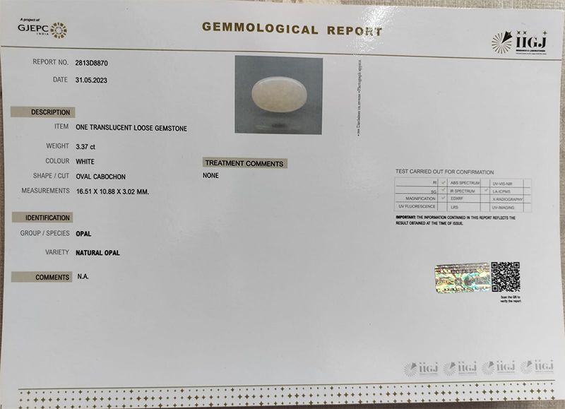 OPAL 3.37 Ct.