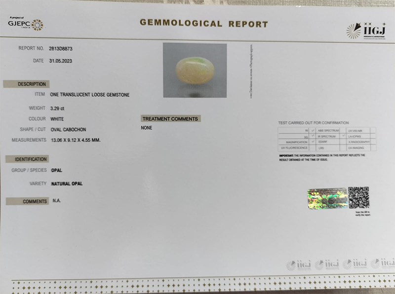 OPAL 3.29 Ct.