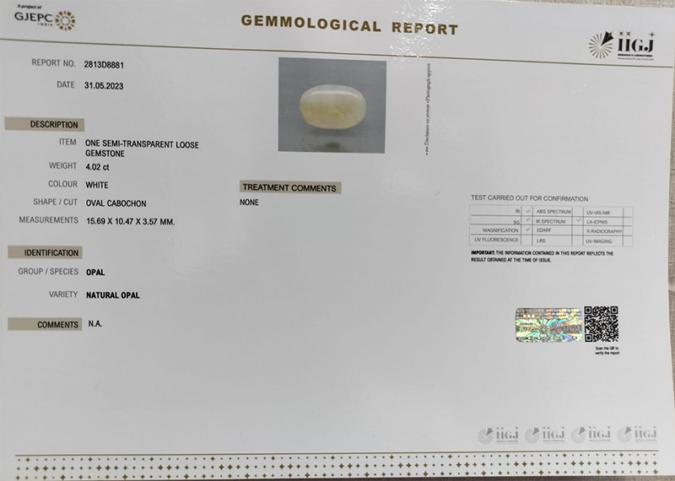 OPAL 4.02 Ct. OPAL 4.02 Ct.