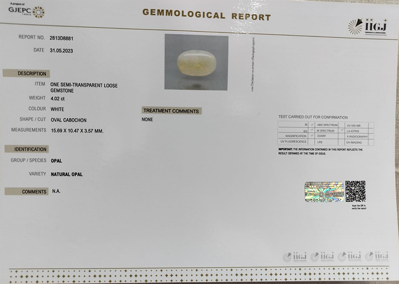 OPAL 4.02 Ct. OPAL 4.02 Ct.