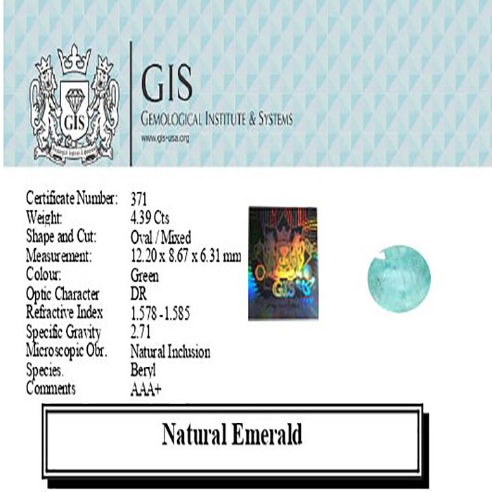 EMERALD 4.39 Ct.