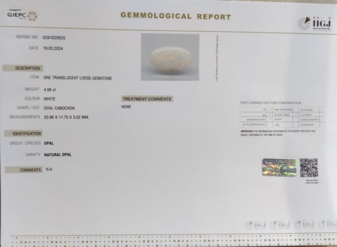 OPAL 4.98 Ct.