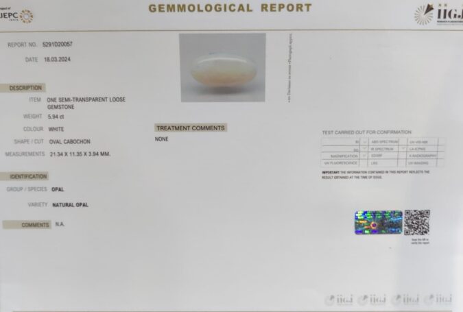 OPAL 5.94 Ct.