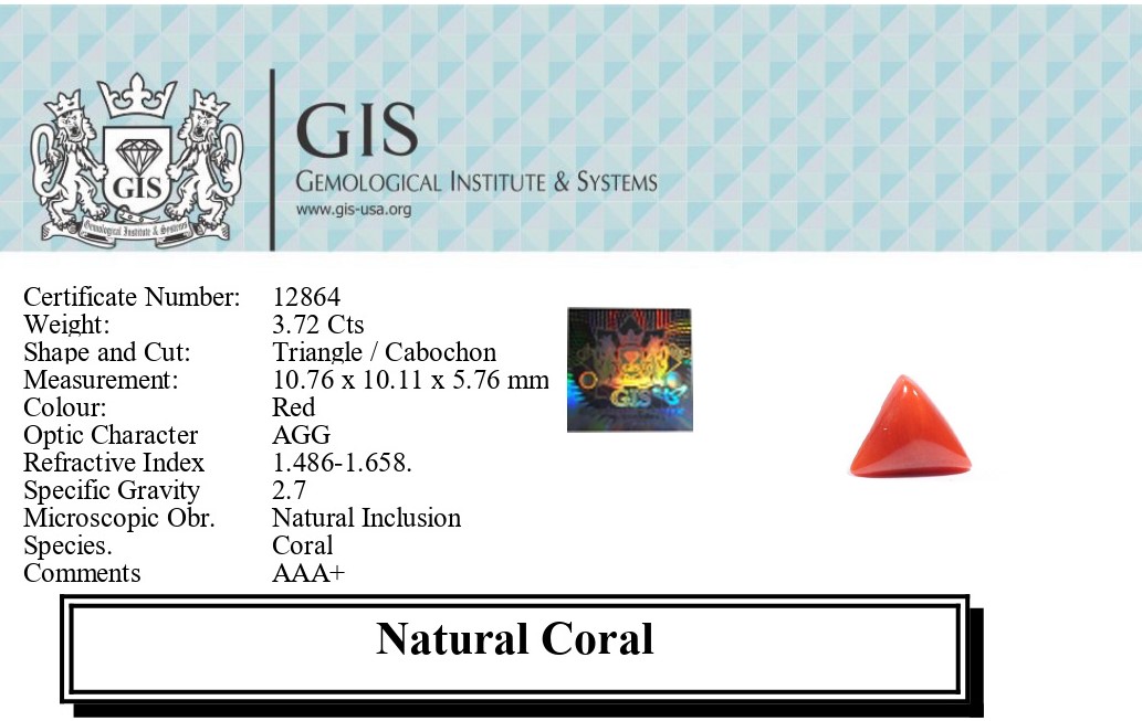 CORAL 3.72 Ct.