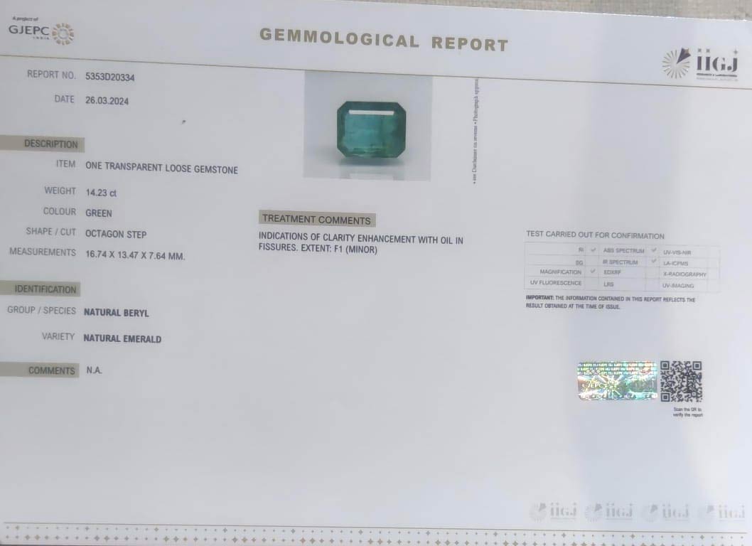 EMERALD 14.23 Ct.