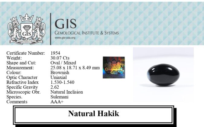 HAKIK 30.07 Ct.