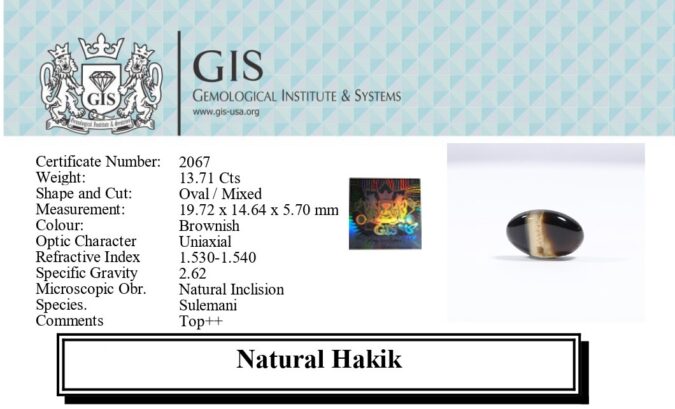 HAKIK 13.71 Ct.