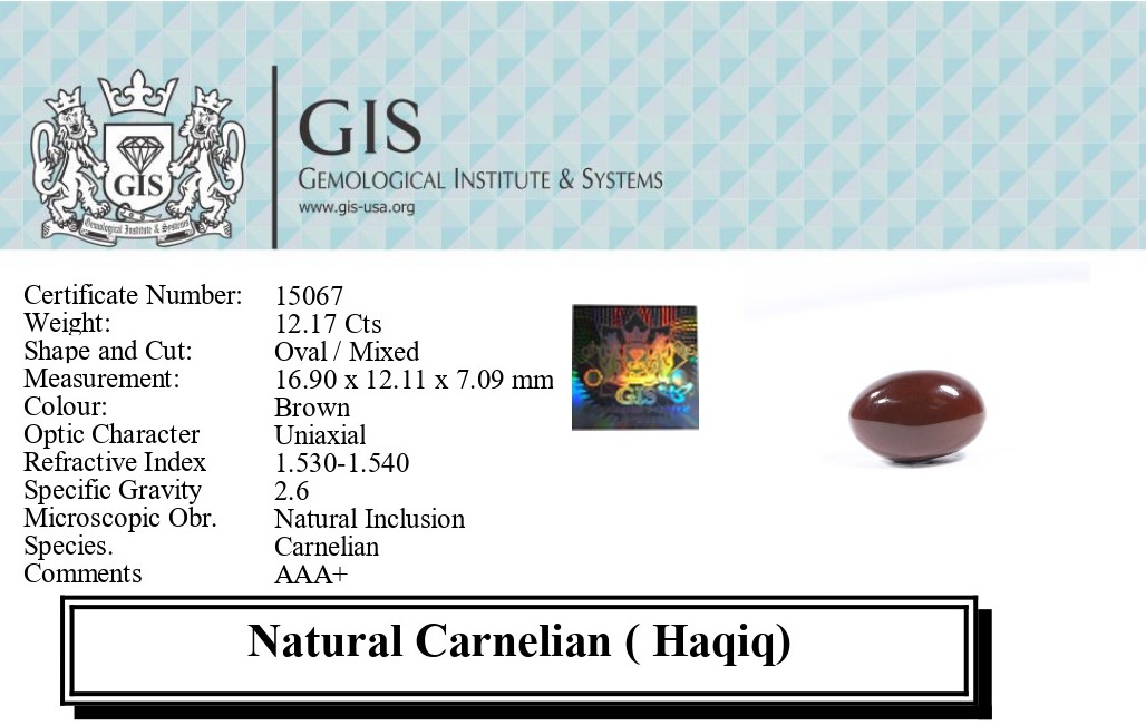 Carnelian Hakik 12.17 Ct.