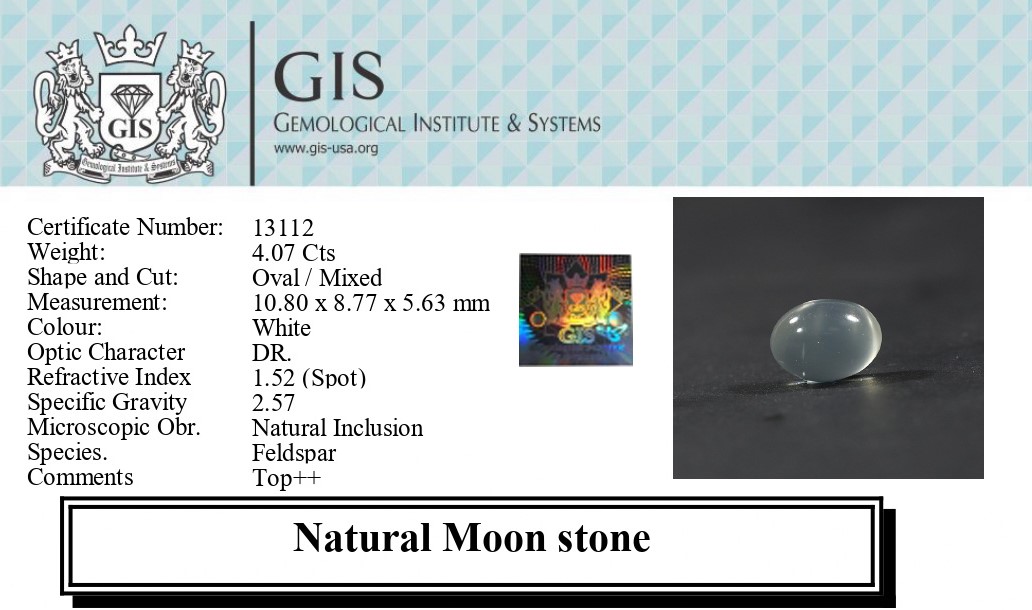 MOONSTONE 4.07 Ct. MOONSTONE 4.07 Ct.