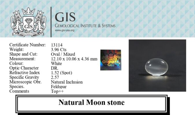 MOONSTONE 3.96 Ct.