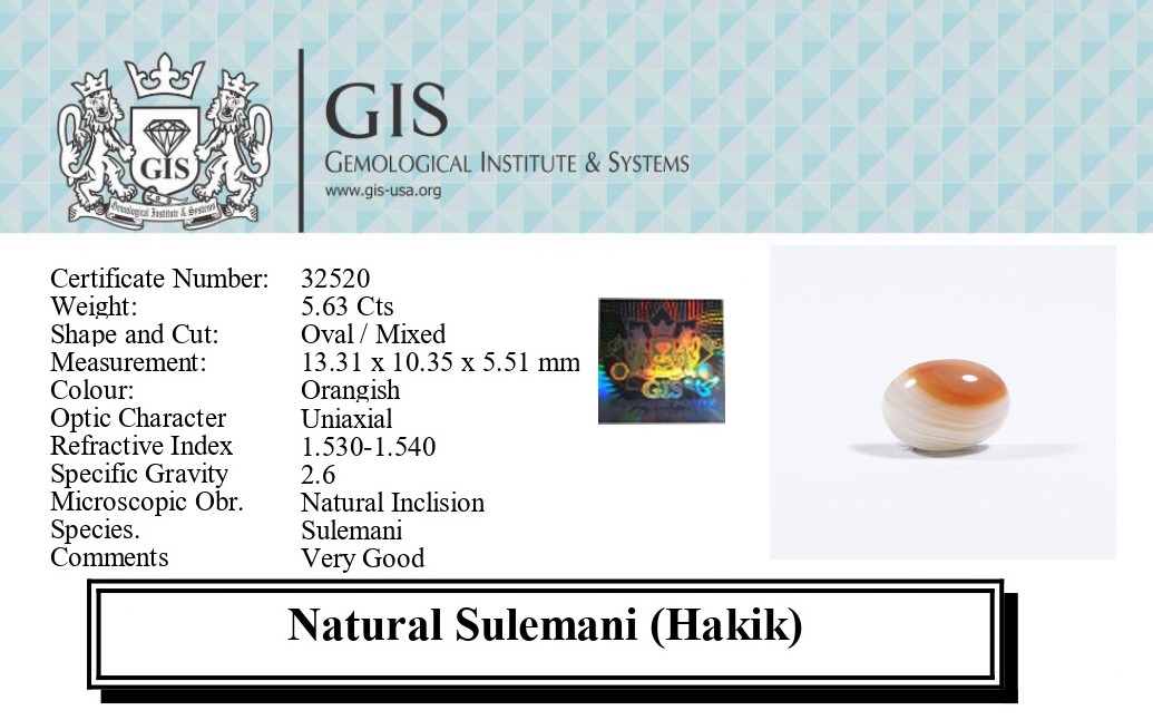 RED SULEMANI HAKIK 5.63 Ct.