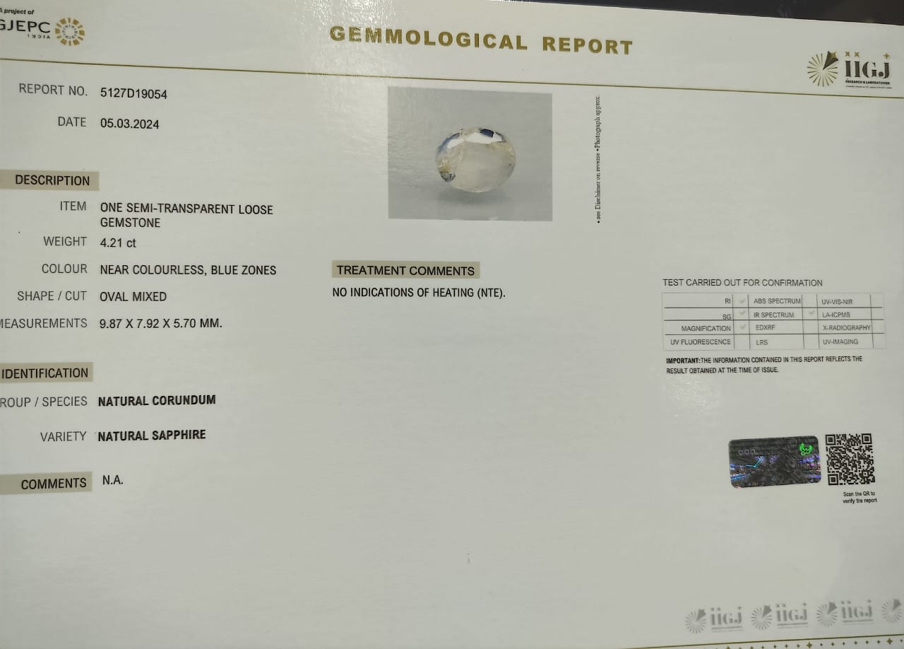 Yellow Sapphire 4.21 Ct.