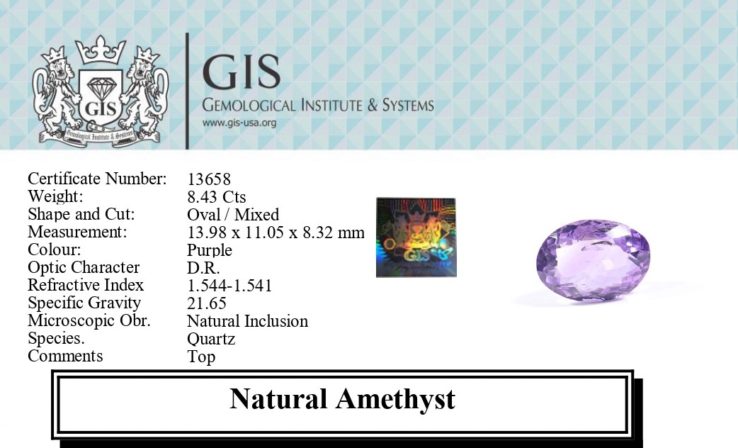AMETHYST 8.43 Ct.