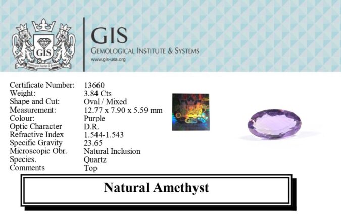 AMETHYST 3.84 Ct.