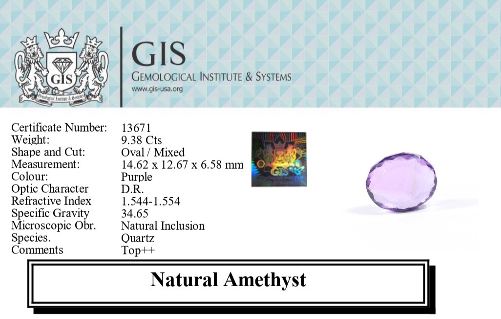 AMETHYST 9.38 Ct.