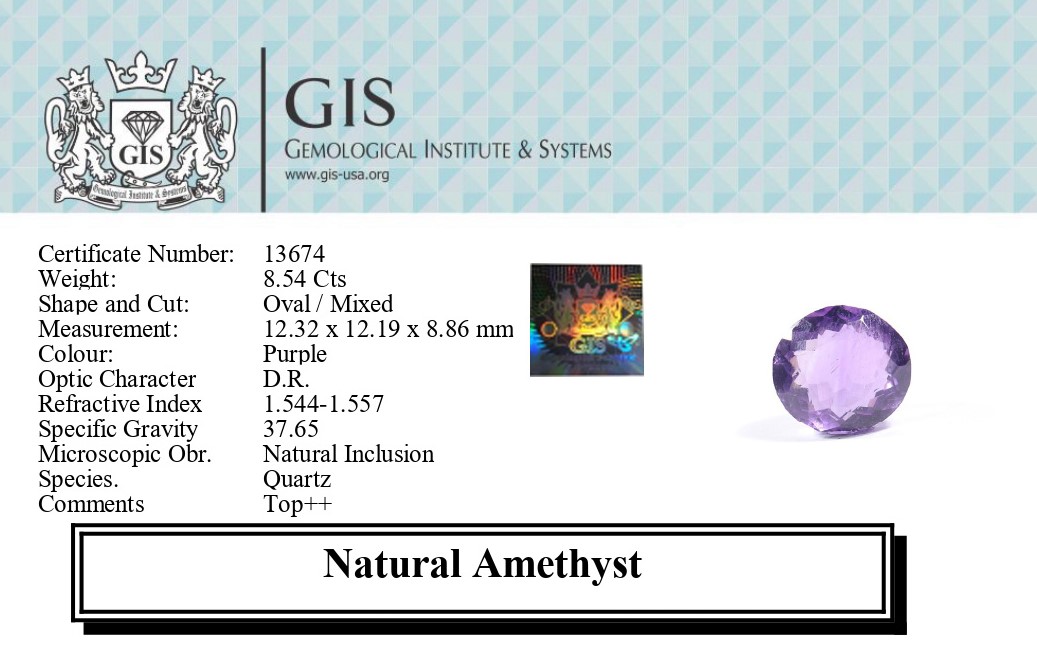 AMETHYST 8.54 Ct.