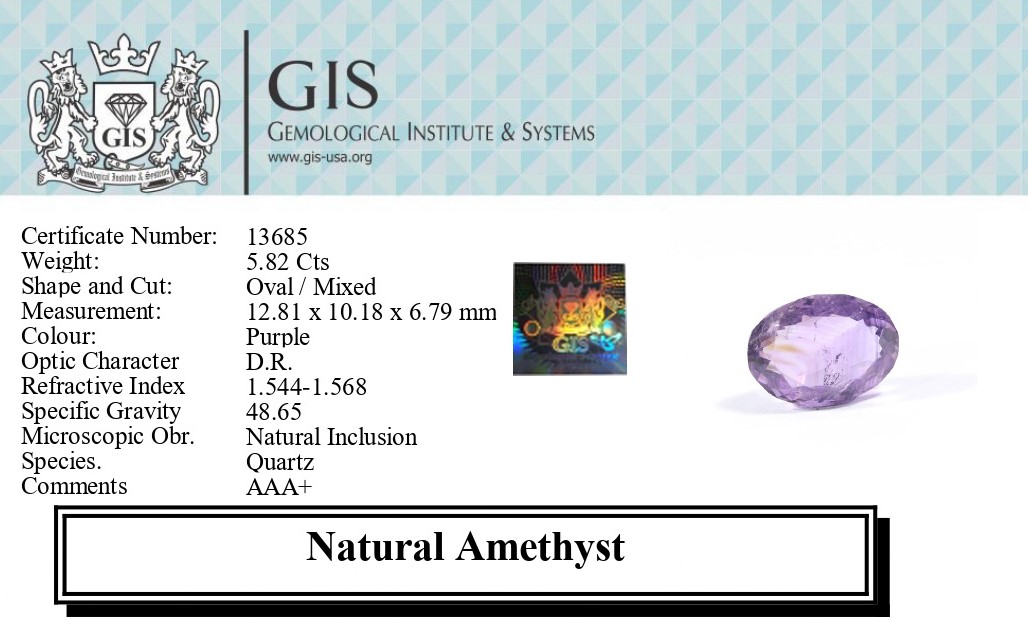 AMETHYST 5.82 Ct.