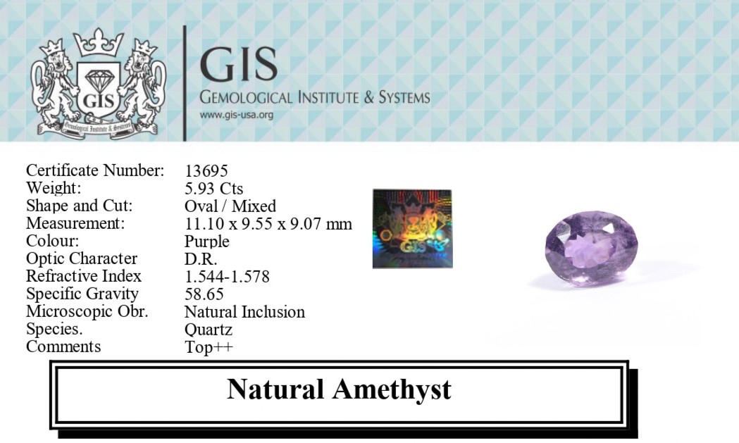 AMETHYST 5.93 Ct.