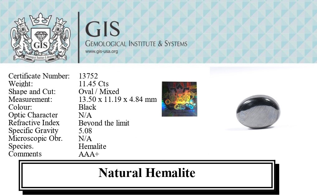 HEMALITE 11.45 Ct.